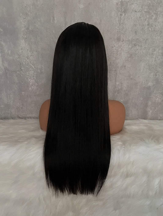 Perruque Lisse Noire 24 Pouces – HD Lace 13x4