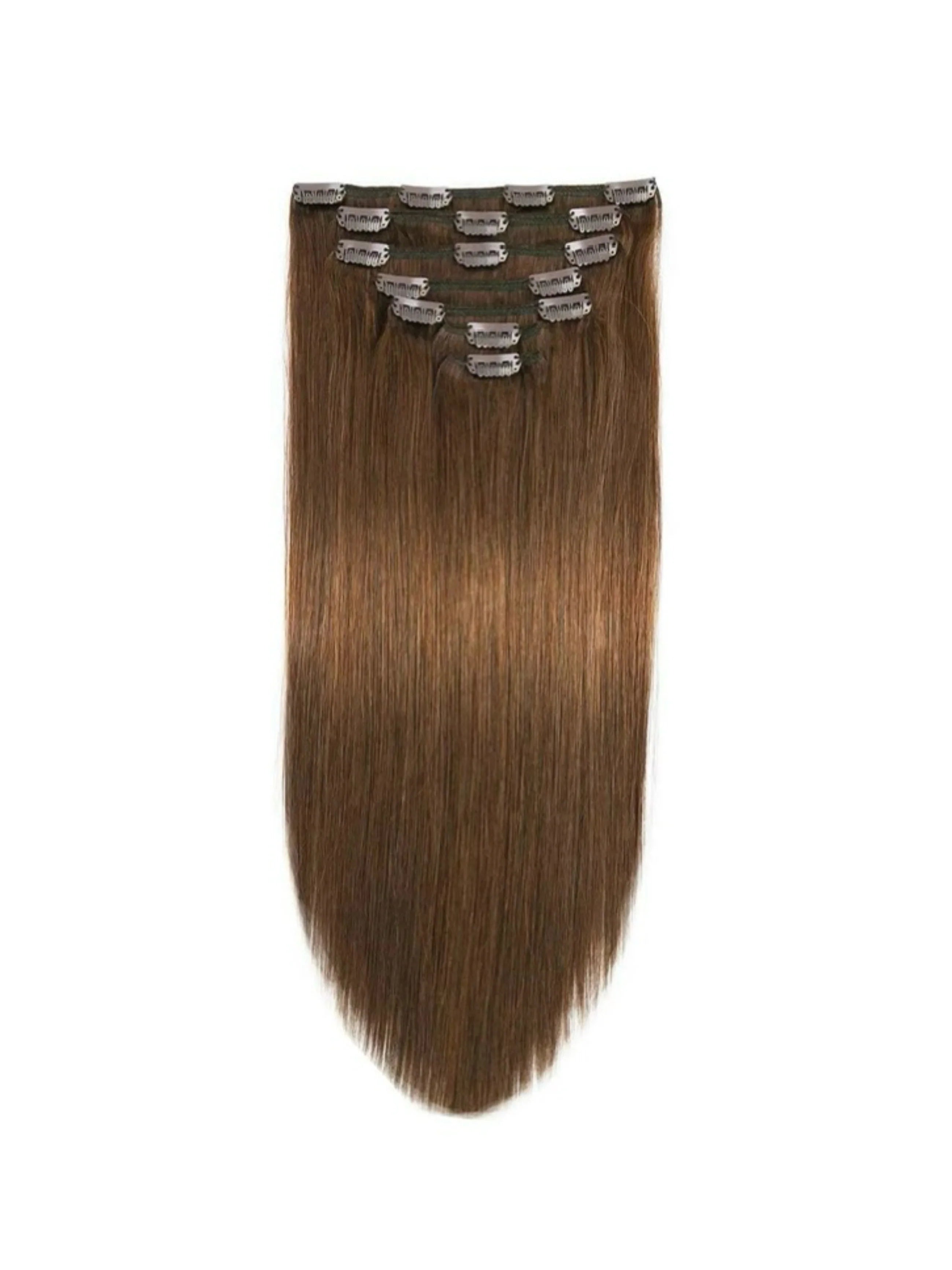 Clip Ins Lisse Marron