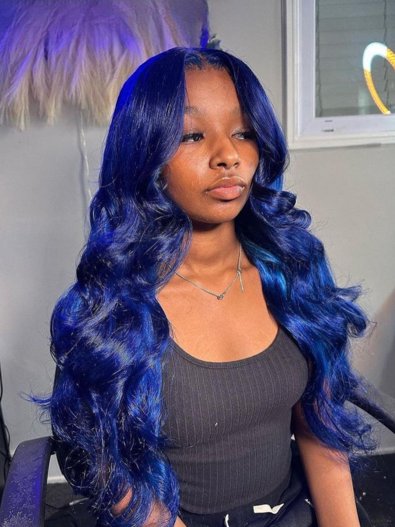 Perruque Body Wave Bleu Saphir