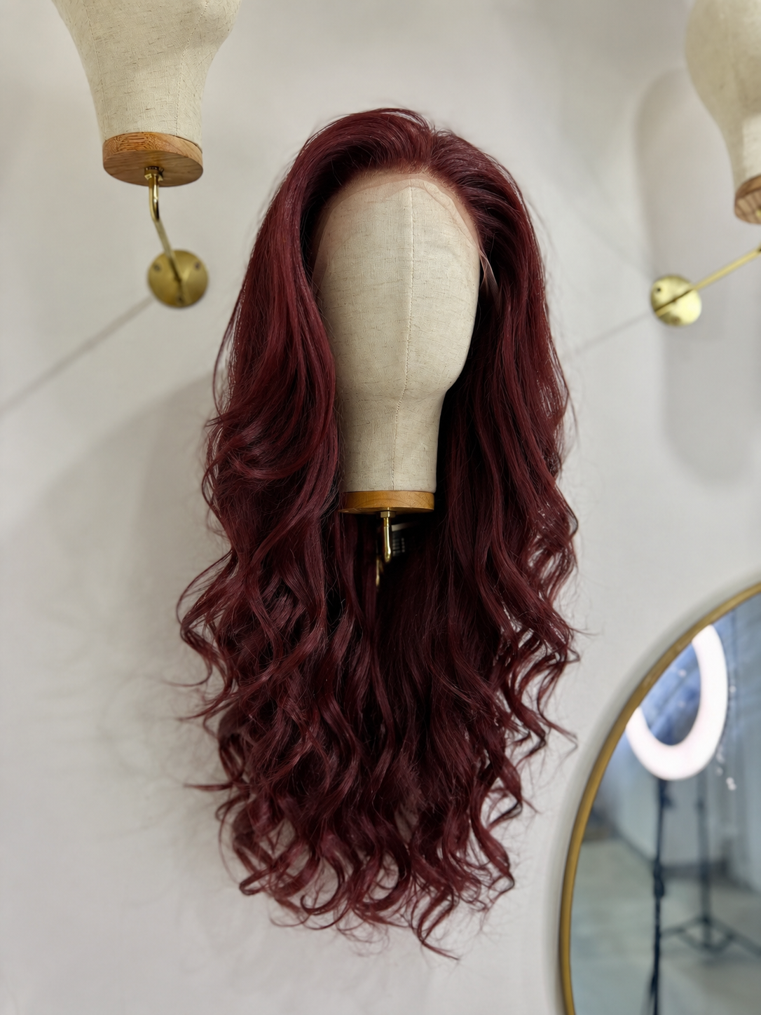 Perruque Ondulée Bordeaux Dégradé | Majogra Beauty