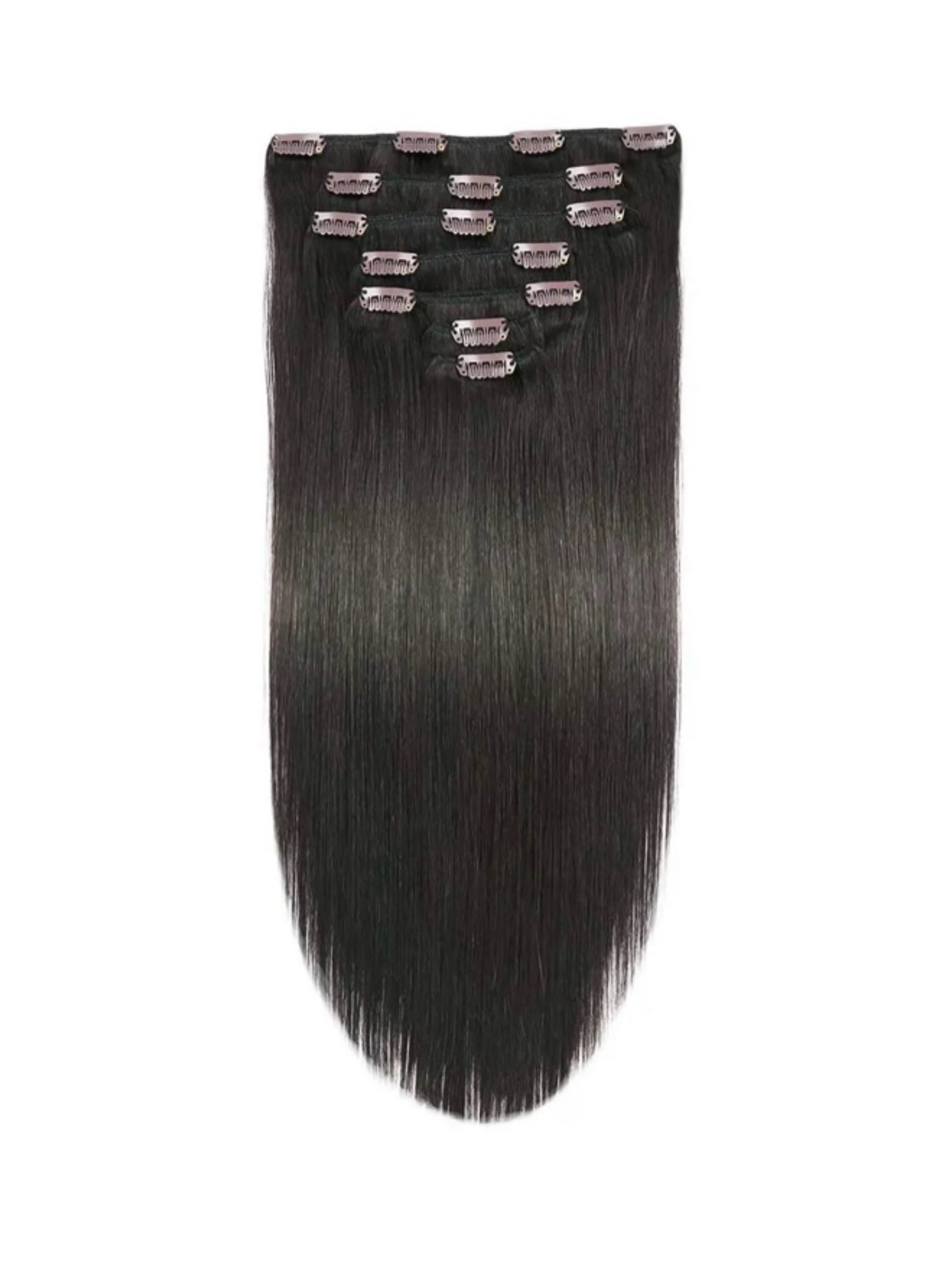 Clip Ins Lisse Noir