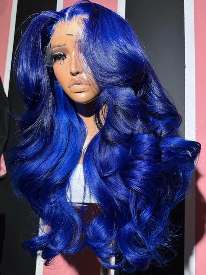 Perruque Body Wave Bleu Saphir