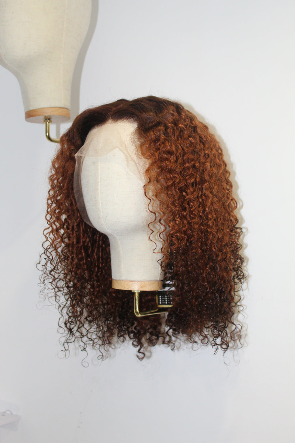 Perruque Pixie Curly Dégradé Marron