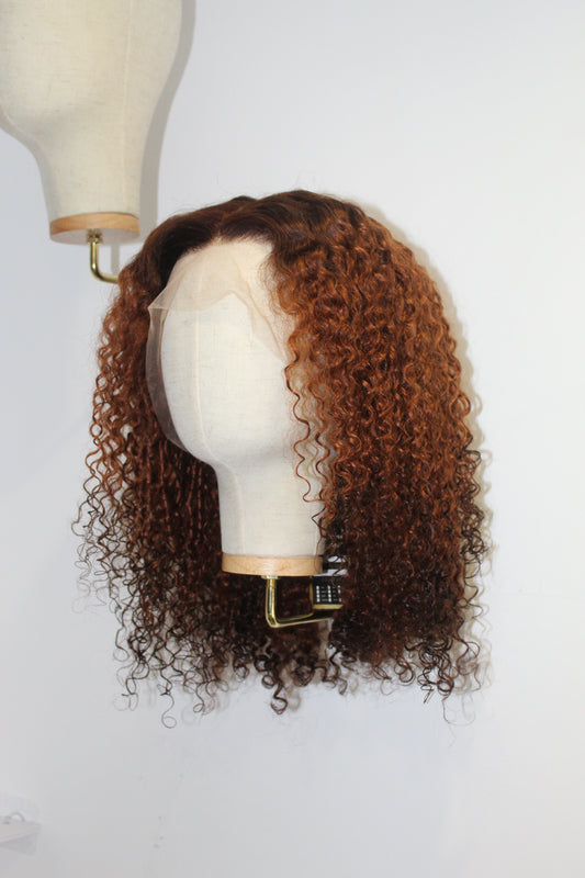 Perruque Pixie Curly Dégradé Marron