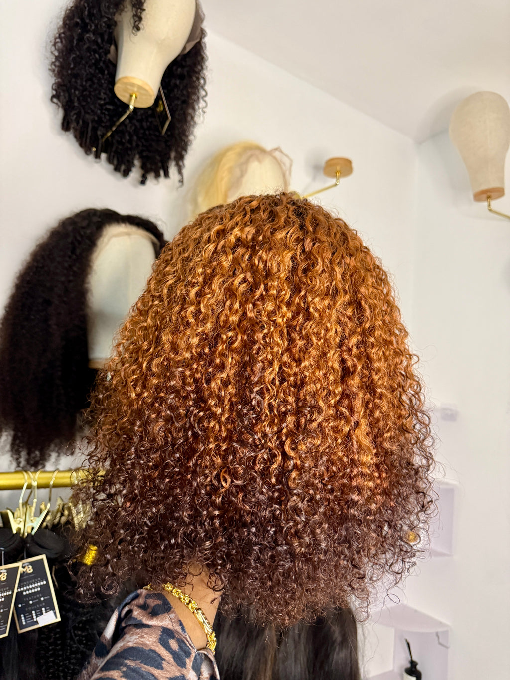 Perruque Pixie Curly Dégradé Marron | Majogra Beauty