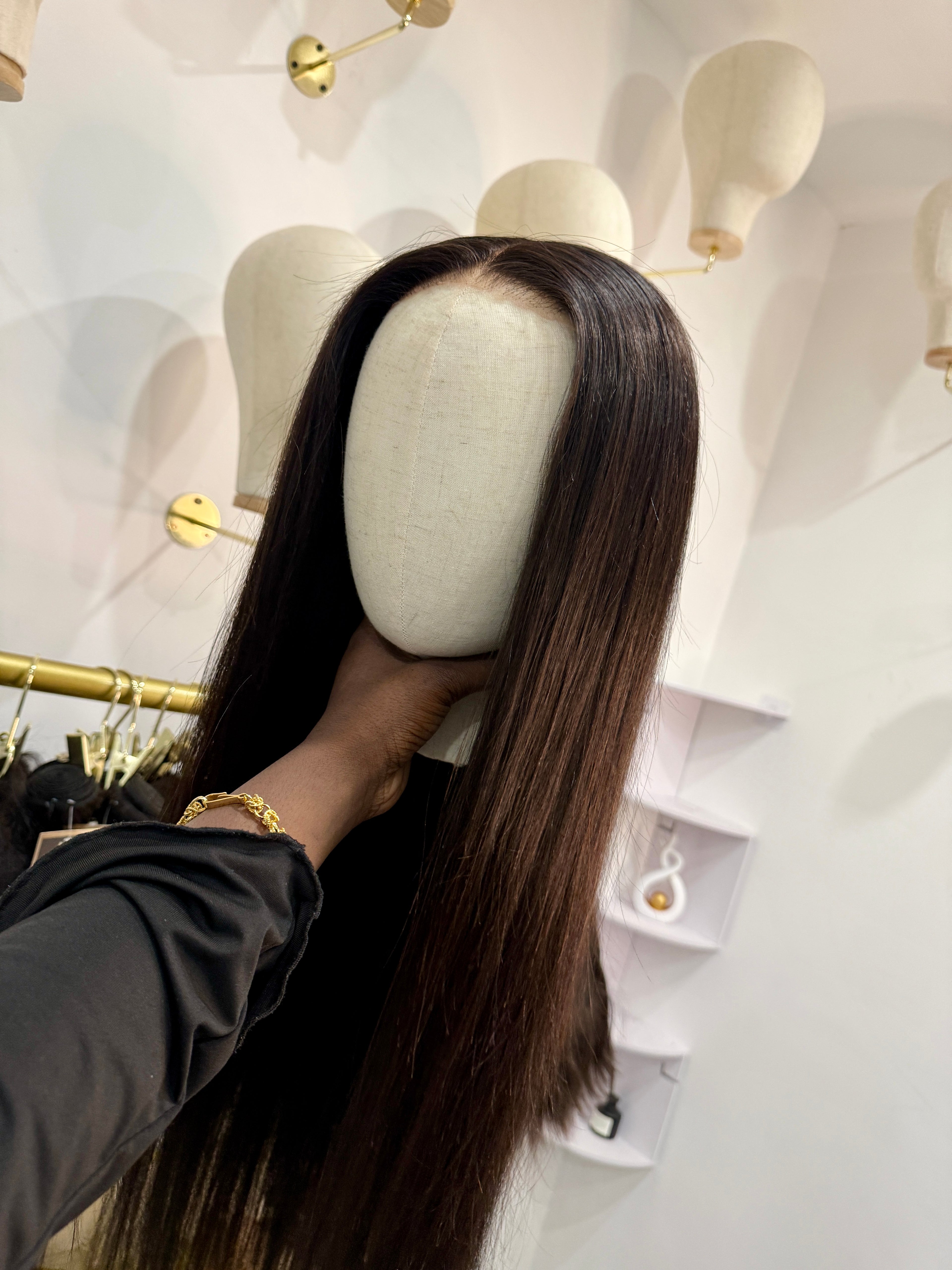 Perruque Lisse Noir Naturel | Majogra Beauty