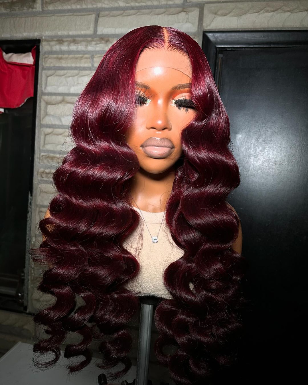 Perruque Loose Wavy Bordeaux